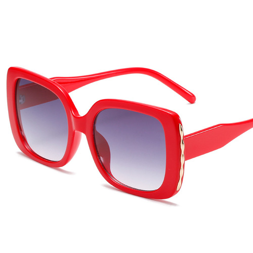 2947 Large Square PC Gold Frame Sunglasses Fashionable for Men and Women Amazon Sunglasses Wholesale UV Protection