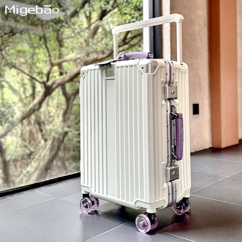Exported to Japan 2026 new model wheeled suitcase for women, carry-on 24inch travel suitcase 26inch high-end aluminum frame suitcase Exported to Japan 2026 new model wheeled suitcase for women, carry-on 24inch travel suitcase 26inch high-end aluminum frame suitcase