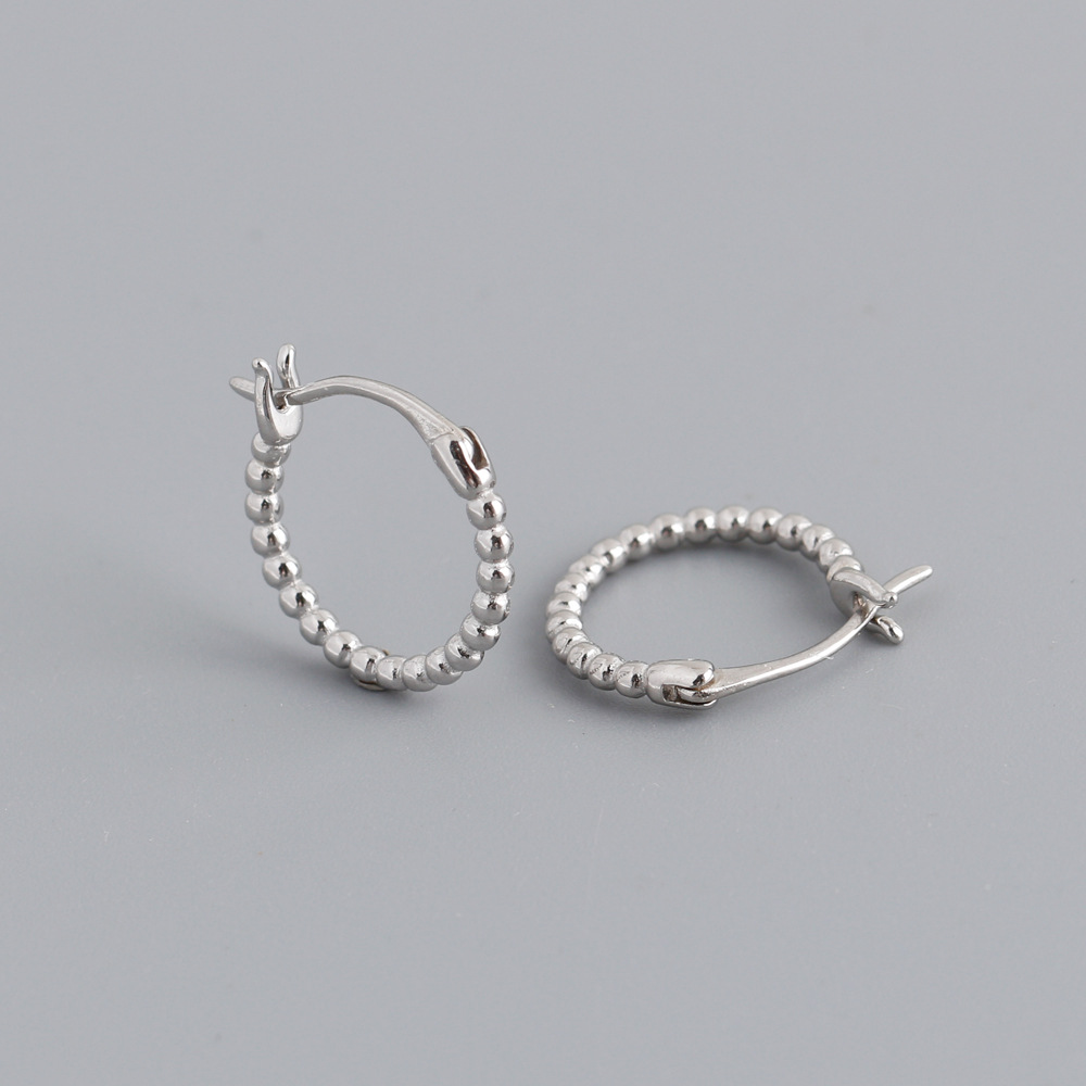 Mode Géométrique Argent Sterling Placage Des Boucles D'oreilles 1 Paire display picture 4