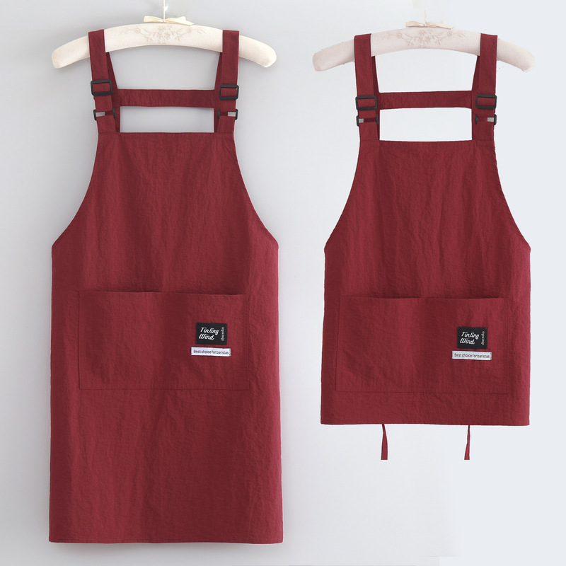 Korean Japanese Style Water-repellent Apron Kitchen Catering Cafe Barber Men's and Women's Work Clothes Custom Logo Printing Korean Japanese Style Water-repellent Apron Kitchen Catering Cafe Barber Men's and Women's Work Clothes Custom Logo Printing