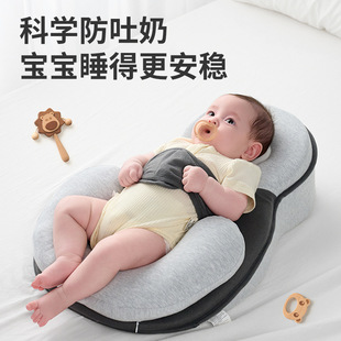 Anti-Overflow Milk Choking Pillow Newborn Pillow Baby Feeding Artifact Nursing Pillow Lying Feeding Baby Anti-Vomiting Slope Pad