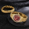 Gold with red+bracelet