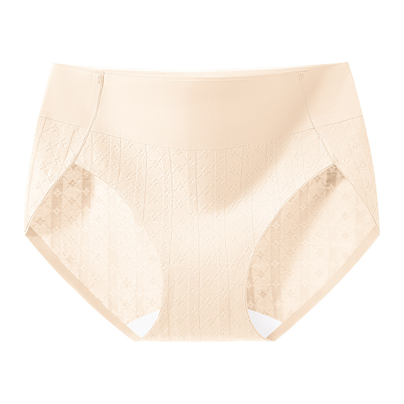 Ropa interior de mujer sin costuras de algodón puro 7A entrepierna de algodón antibacteriano jacquard nuevo estilo con horquilla alta y cintura media ropa interior antielástico de algodón de alta elasticidad