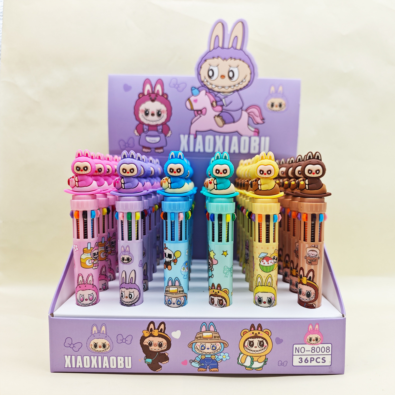 KP - 23006 princesa pony dibujos animados colección de bolígrafos multicolores chicas adorables bolígrafos de 10 colores estudiantes