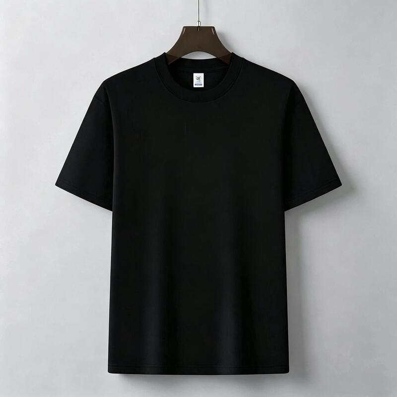Short-Sleeved T-Shirt for Men, Plain Solid Color, Pure Black, All Black, All White, Simple Style, Summer Pure White T-Shirt, Half-Sleeve Top Short-Sleeved T-Shirt for Men, Plain Solid Color, Pure Black, All Black, All White, Simple Style, Summer Pure White T-Shirt, Half-Sleeve Top