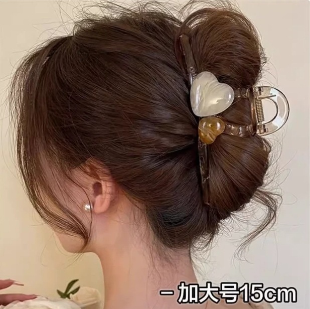 气质抓夹超大号发量多新款简约发夹后脑勺鲨鱼夹卡通小狗饼干头饰|undefined