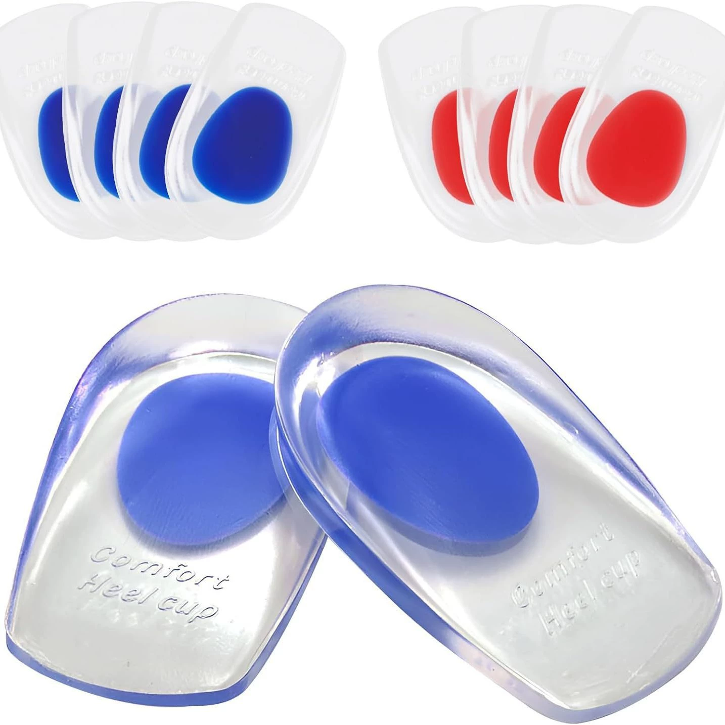 Прямые поставки с завода: U-образные силиконовые накладки на пятки, амортизирующие, невидимые, увеличивающие рост, полупрозрачные стельки для мужчин и женщин, защита от натирания.