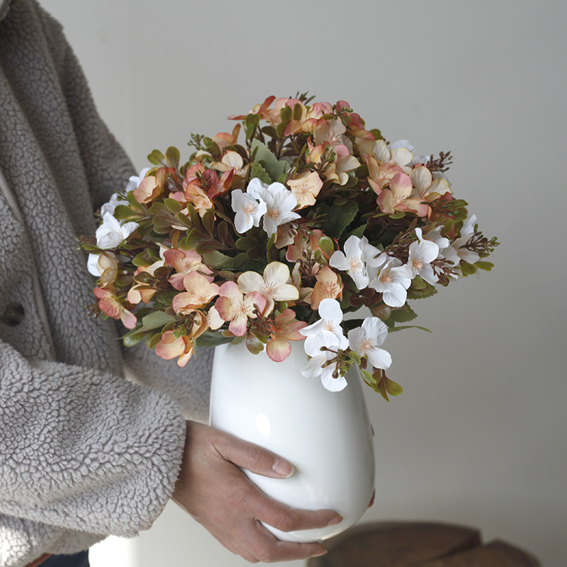 Artificial Hydrangea Bouquet For Wedding Home Table Decoration_voghion.com