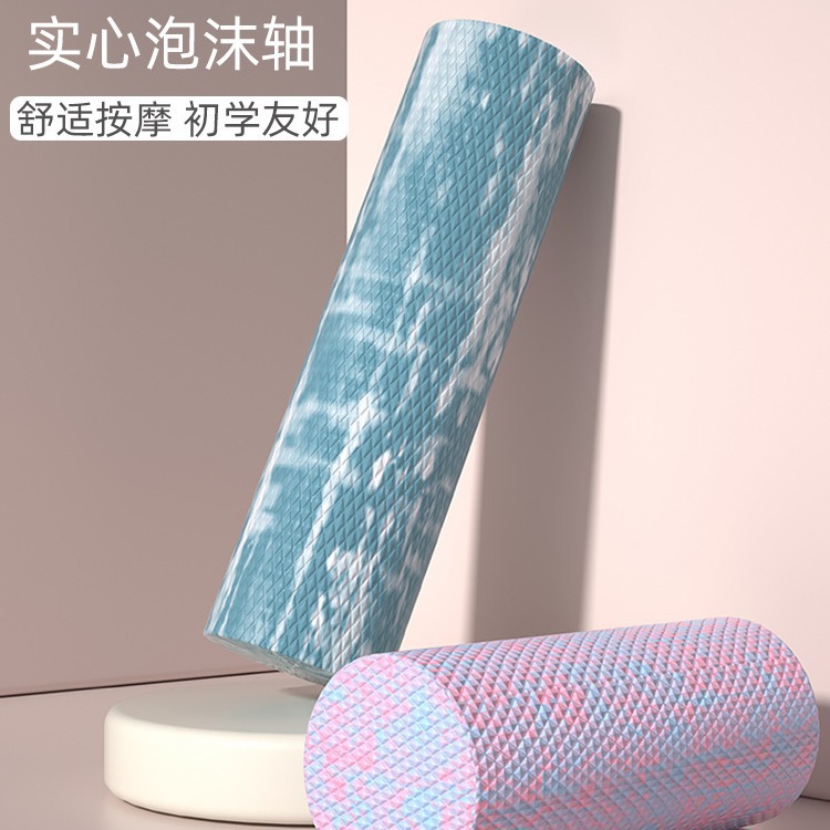 New diamond-shaped solid foam shaft massage roller wheel leg slimming fitness back rolling artifact muscle relaxation yoga column