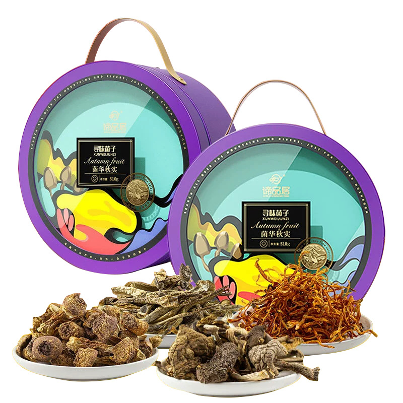 谛品居山珍菌菇干货礼盒礼品菌汤包批发年货特产组合姬松茸虫草花