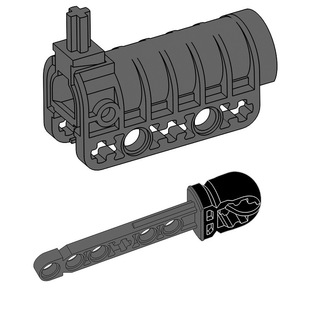 [Minimum Order of 1kg] Cross-Border Moc Building Blocks Compatible with Lego 57028 Cannon Launcher Rubber Head Bullet 57796