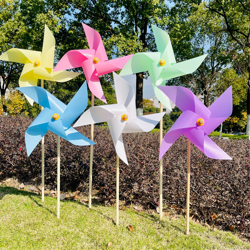 Four-leaf large Macaron windmill outdoor plug-in festival hand gift advertising decoration celebration party wholesale