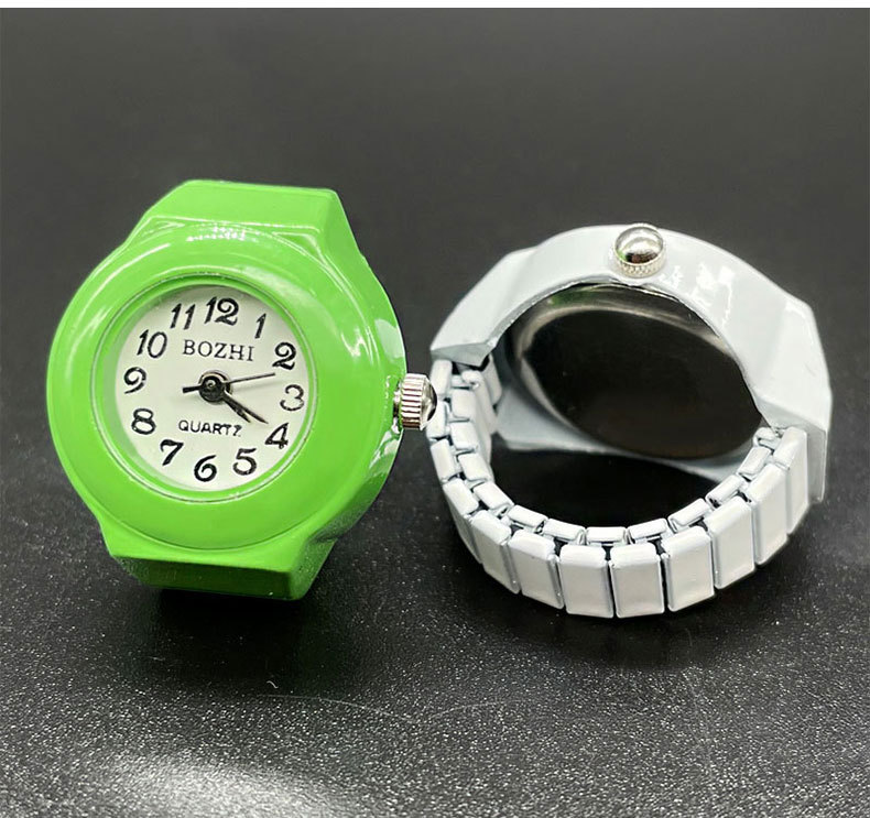 23g Weight Quartz Glass Mirror Material Stainless Steel Strap Material Watch Rings Classification Pointer+Number Display Type Other Printing (Printing) Buckle Style Round Dial Shape Casual, Street Occasion Quartz Movement Solid Color Pattern All Seasons Season Unisex Gender Classic Style Style Classic Style Solid Color Other Printing (Printing) Quartz Watch Rings