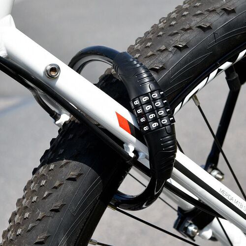 Manufacturer mountain bike lock anti-theft password lock electric battery car portable lock steel cable lock bicycle accessories wholesale