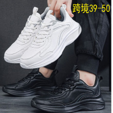 跨境48男鞋49超轻50加大码新款防滑革面透气跑步鞋百搭休闲运动鞋