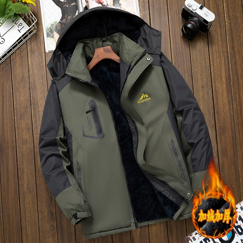 Keep warm men's windproof down jacket for work