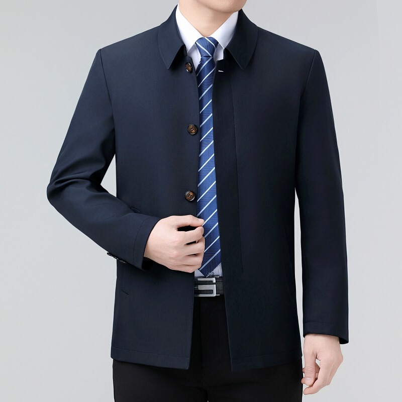 Luxury Men's High-Quality Jacket Autumn New Mulberry Silk Business Casual Simple Designer Coat Jacket