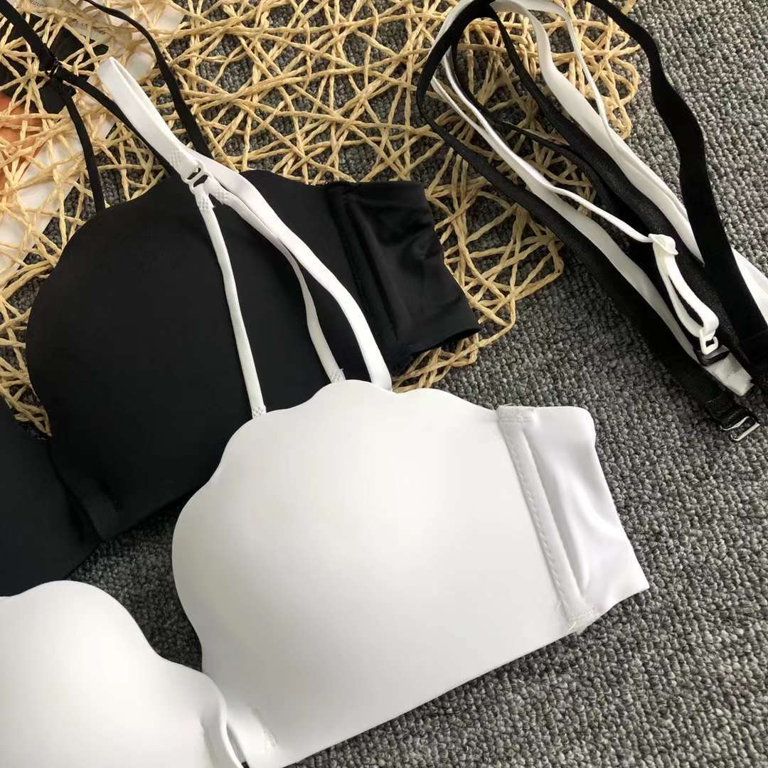 Nueva celebridad en línea transmisión en vivo ropa interior chica de una sola pieza de belleza sin costuras espalda sujetador inalámbrico en forma de flor sujetador fino lote