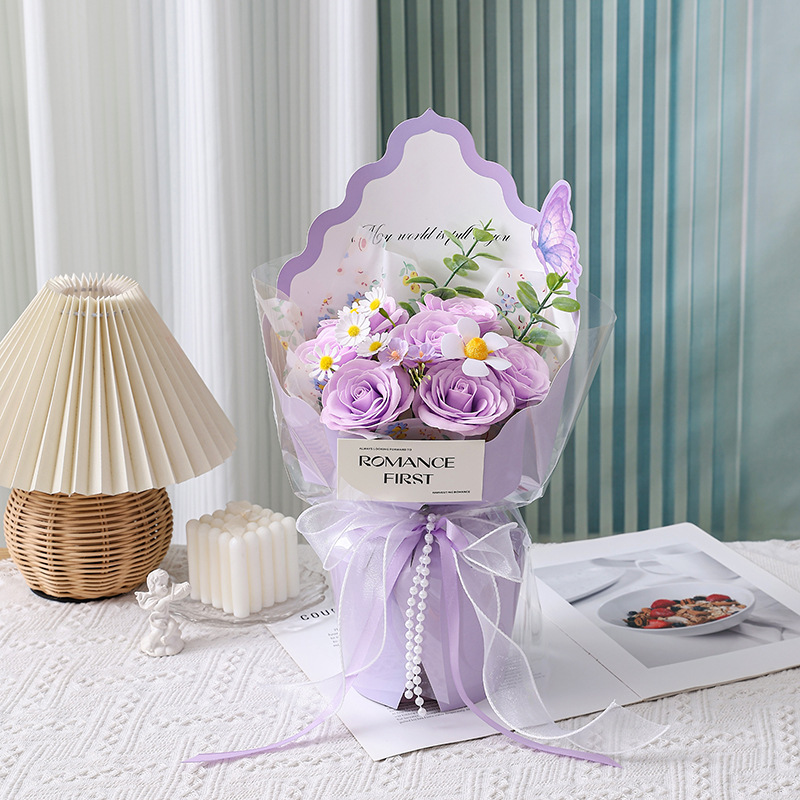 나비부케-보라색