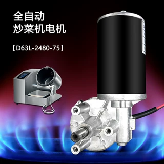 定制63mm涡轮蜗杆炒菜机电机 12v24v多功能料理机电机 马达定做