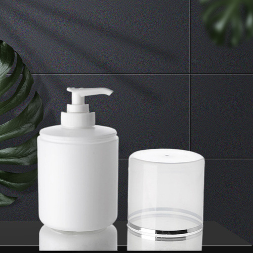 250 300 400ml PE large round bottles for institutional use, packaging for essential oil, lotion, skincare products, and shampoo.
