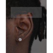 S925 silver Zircon Earrings 纯银钻石耳钉男女嘻哈 hiphop 锆石