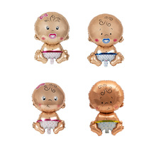 跨境儿童周岁生日气球套装 奶嘴嘴婴儿男孩女孩铝膜洗礼派对批发