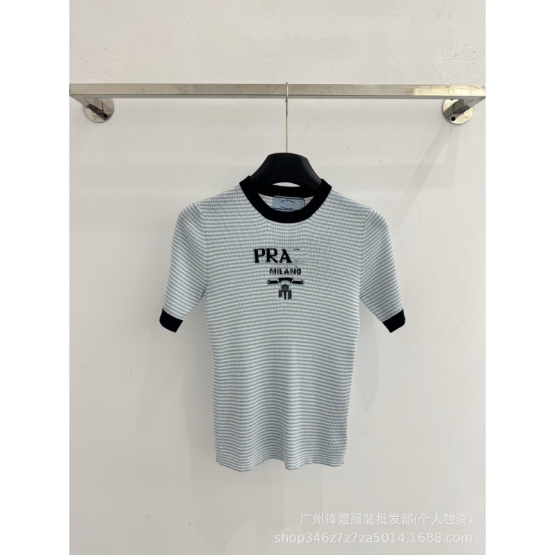 Nanyoujia 26 Spring/Summer New Korean Style Letter Logo Round Neck Knitted Short Sleeve Casual Versatile Women's Short Sleeve Top
