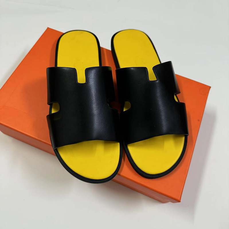 European and American Cross-Border E-Commerce Men's H Slippers Southeast Asia Flats Leather Shoes European and American Export Original Slippers Beach Shoes