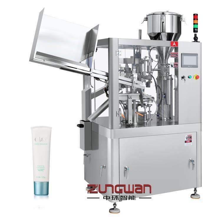 乐清医药乳封尾机厂家，全自动面霜灌装机，遮瑕霜软管灌装机
