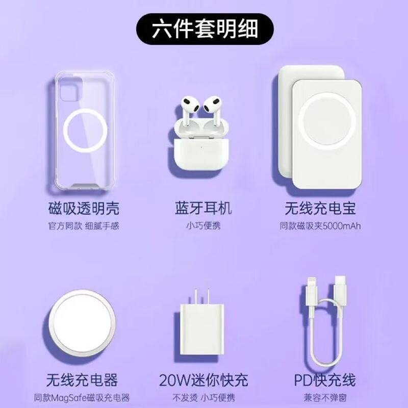适用苹果六件套礼盒套装 苹果15ProMax 华强北六件套 苹果五件套-|undefined