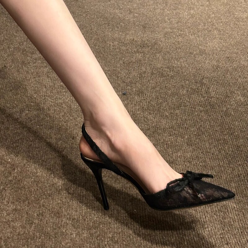 2025 New Summer Sexy Lace Three-dimensional Embossed High Heels Leopard Print Retro Fashion Toe Sandals for Women