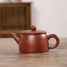 潮州朱泥手拉壶大口汉瓦壶小容量功夫小茶壶中式全手工复古茶壶