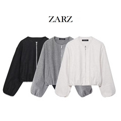 ZARZ 自制 欧美风 新款女装 时髦简约软质飞行员夹克外套 3046274