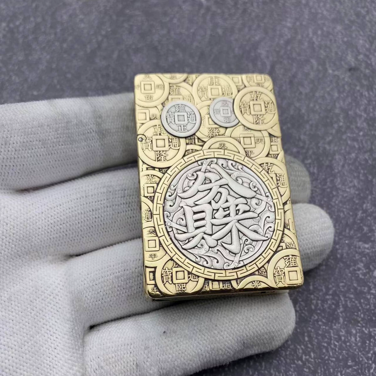 ZORRO керосиновая зажигалка Zoro латунная zl8 ультратонкая маленькая тяжелая броня