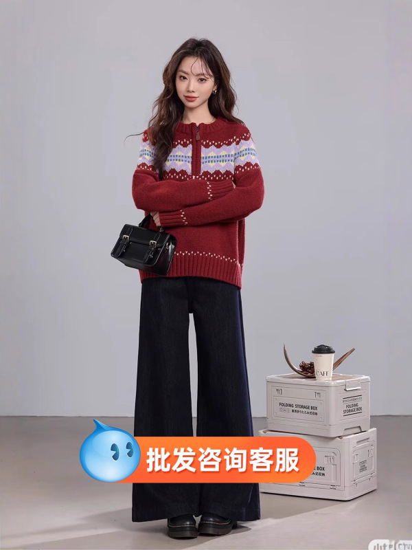 2025秋冬季新款宽松慵懒风羊绒毛衣韩版针织衫品牌女装批发货源|undefined