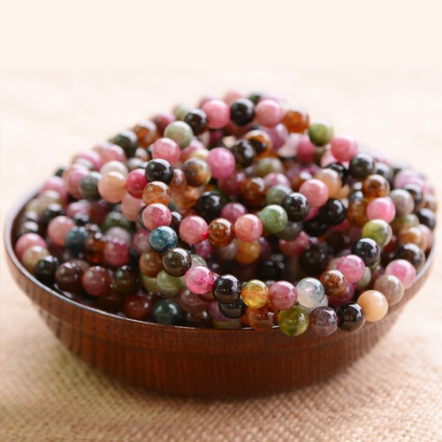 Natural tourmaline Crystal beads bracelets for women god luck Jewelry Gifts Brazil Candy Color Tourmaline Bracelet for lady