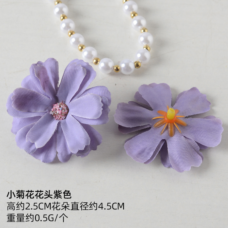 Simulación de flores falsas flores púrpura estilo Monet material DIY para la boda flor de broche flor flor flor flor de decoración diseño de guirnaldas