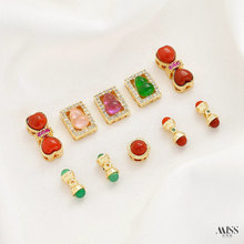 �Ƕ��Ȼ�ϼt�z�^��G��觽������ʯ���J18K����ɫ����diy���