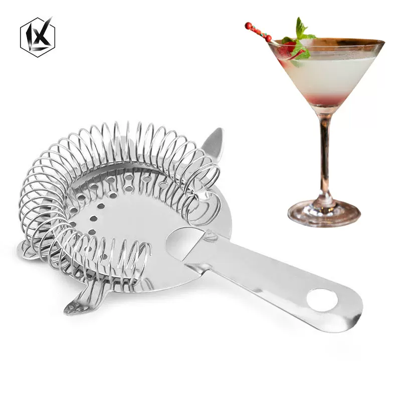 304不锈钢鸡尾酒调酒滤冰器鸡尾酒工具隔冰器挡冰块调酒滤酒器