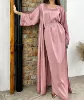 Pink cardigan+inside+two crystal chains