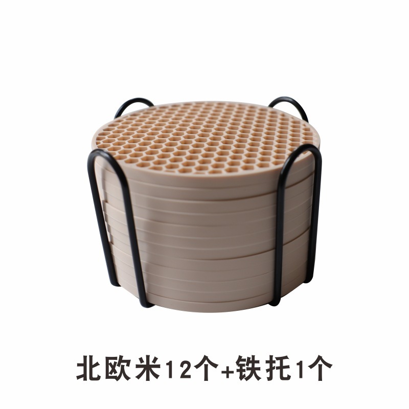 硅胶杯垫蜂窝食品级防滑餐垫耐高温防水隔热垫厂家批发|undefined