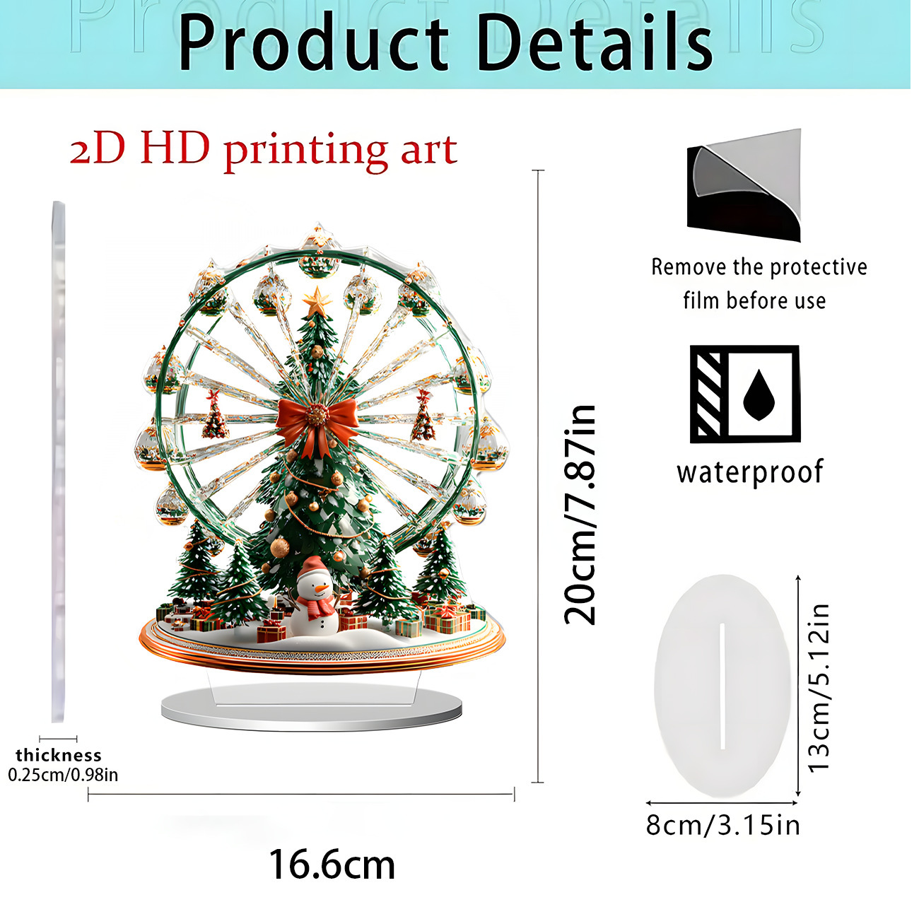 2026 nuevos productos transfronterizos Navidad Hot Sale Festival creativo temporada atmósfera decoración artesanía acrílica 2D