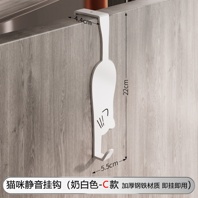 Gancho trasero de la puerta Estante de almacenamiento de bolsos de ropa sin perforar