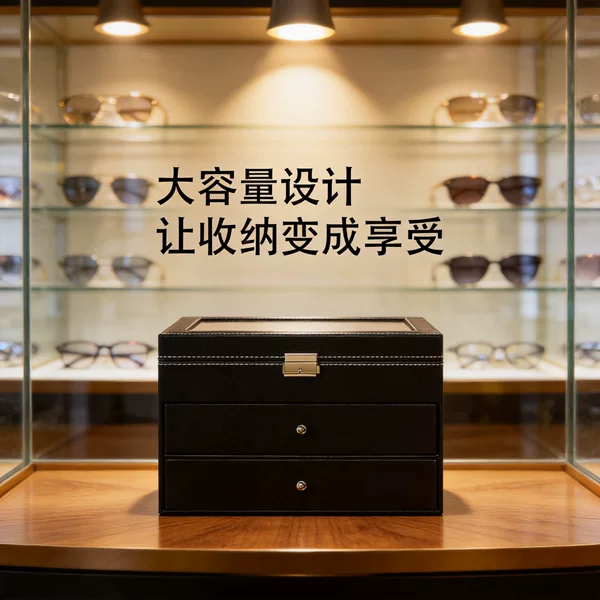 Cross-Border Glasses Storage and Display Box, Multiple Compartments Available, Minimum Order of One Piece, Drawer-Style Box, Sunglasses Storage, Anti-Oxidation Storage