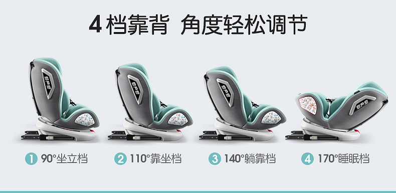 Child Seat Car for 0-4-3-12 Years Old Baby Baby Car Portable 360-Degree Rotating Seat