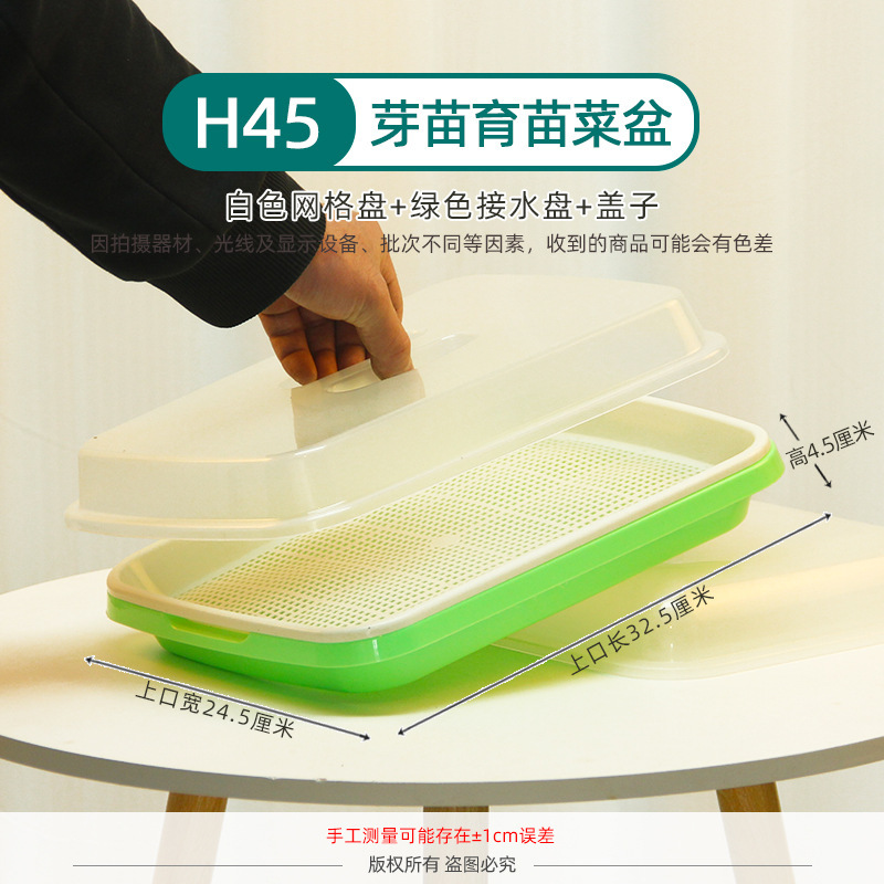野菜水耕栽培スプラウトトレイ、もやし、ベランダ野菜ポット、ニンニク苗植えトレイ、無土壌栽培小麦|undefined