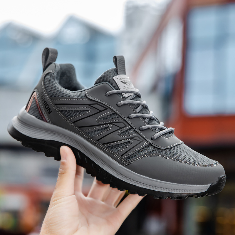 Men's Shoes Spring New Trendy Breathable Sports Shoes Black Walking Shoes Cold Dipped Soft Sole Shoes Men's and Women's Same Style Casual Shoes
