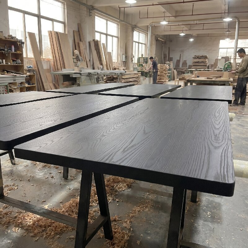 Solid wood carbonized wood board, ash wood tabletop, black table board, natural wood countertop, adjustable height desk, unfinished solid wood slab Solid wood carbonized wood board, ash wood tabletop, black table board, natural wood countertop, adjustable height desk, unfinished solid wood slab