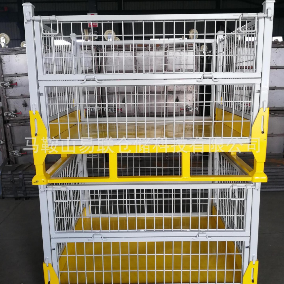 易联生产销售金属周转箱 折叠铁框 铁笼 电力配件铁箱 金属料箱